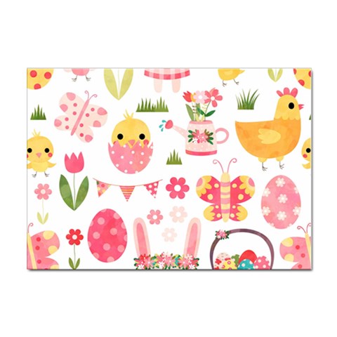 Cute Easter Bunny, Koteto, Animal, Baby Sticker A4 (100 pack) from ArtsNow.com Front