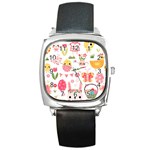 Cute Easter Bunny, Koteto, Animal, Baby Square Metal Watch