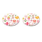 Cute Easter Bunny, Koteto, Animal, Baby Cufflinks (Oval)