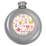 Cute Easter Bunny, Koteto, Animal, Baby Round Hip Flask (5 oz)