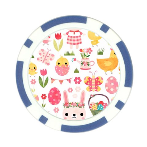 Cute Easter Bunny, Koteto, Animal, Baby Poker Chip Card Guard from ArtsNow.com Front