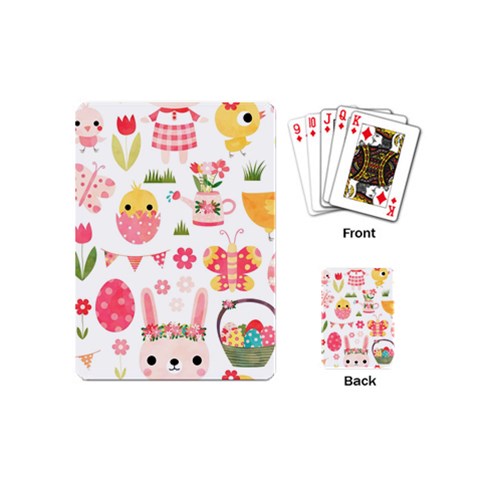 Cute Easter Bunny, Koteto, Animal, Baby Playing Cards Single Design (Mini) from ArtsNow.com Back