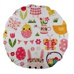 Cute Easter Bunny, Koteto, Animal, Baby Large 18  Premium Round Cushions