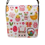 Cute Easter Bunny, Koteto, Animal, Baby Flap Closure Messenger Bag (L)