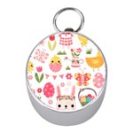 Cute Easter Bunny, Koteto, Animal, Baby Mini Silver Compasses