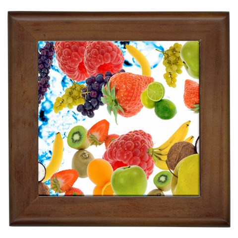 Fruits, Drip, Fruit, Paint, Spring Framed Tile from ArtsNow.com Front