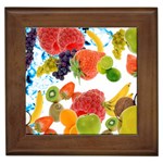 Fruits, Drip, Fruit, Paint, Spring Framed Tile