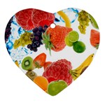 Fruits, Drip, Fruit, Paint, Spring Ornament (Heart)