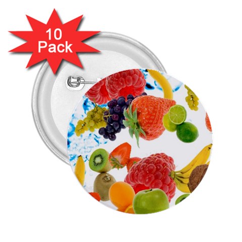 Fruits, Drip, Fruit, Paint, Spring 2.25  Buttons (10 pack)  from ArtsNow.com Front