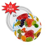 Fruits, Drip, Fruit, Paint, Spring 2.25  Buttons (10 pack) 