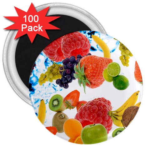 Fruits, Drip, Fruit, Paint, Spring 3  Magnets (100 pack) from ArtsNow.com Front