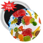 Fruits, Drip, Fruit, Paint, Spring 3  Magnets (100 pack)