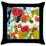 Fruits, Drip, Fruit, Paint, Spring Throw Pillow Case (Black)