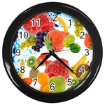 Fruits, Drip, Fruit, Paint, Spring Wall Clock (Black)