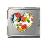 Fruits, Drip, Fruit, Paint, Spring Mega Link Heart Italian Charm (18mm)