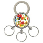 Fruits, Drip, Fruit, Paint, Spring 3-Ring Key Chain