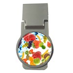 Fruits, Drip, Fruit, Paint, Spring Money Clips (Round) 