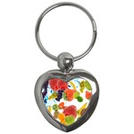 Fruits, Drip, Fruit, Paint, Spring Key Chain (Heart)