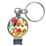 Fruits, Drip, Fruit, Paint, Spring Nail Clippers Key Chain