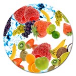 Fruits, Drip, Fruit, Paint, Spring Magnet 5  (Round)