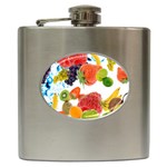 Fruits, Drip, Fruit, Paint, Spring Hip Flask (6 oz)