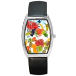 Fruits, Drip, Fruit, Paint, Spring Barrel Style Metal Watch