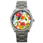 Fruits, Drip, Fruit, Paint, Spring Sport Metal Watch