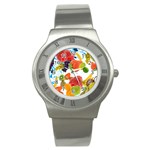 Fruits, Drip, Fruit, Paint, Spring Stainless Steel Watch