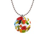 Fruits, Drip, Fruit, Paint, Spring 1  Button Necklace