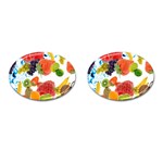 Fruits, Drip, Fruit, Paint, Spring Cufflinks (Oval)