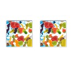 Fruits, Drip, Fruit, Paint, Spring Cufflinks (Square)