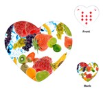 Fruits, Drip, Fruit, Paint, Spring Playing Cards Single Design (Heart)