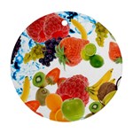 Fruits, Drip, Fruit, Paint, Spring Round Ornament (Two Sides)