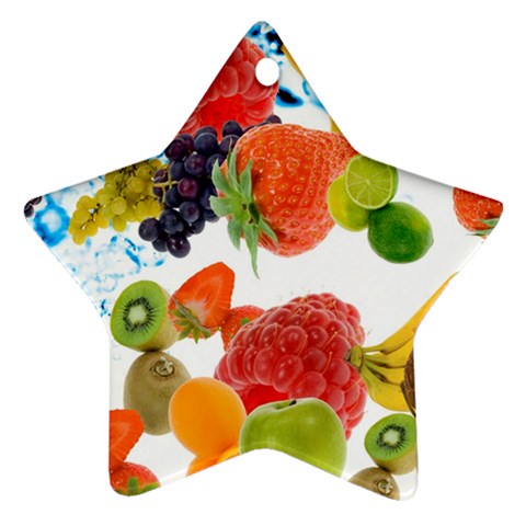 Fruits, Drip, Fruit, Paint, Spring Star Ornament (Two Sides) from ArtsNow.com Front