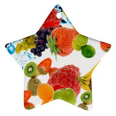 Fruits, Drip, Fruit, Paint, Spring Star Ornament (Two Sides) from ArtsNow.com Front