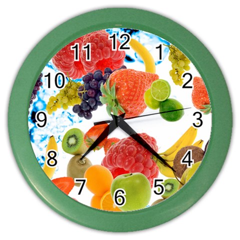 Fruits, Drip, Fruit, Paint, Spring Color Wall Clock from ArtsNow.com Front