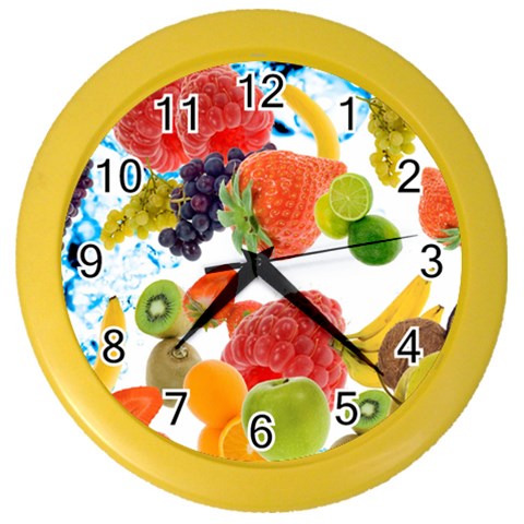 Fruits, Drip, Fruit, Paint, Spring Color Wall Clock from ArtsNow.com Front