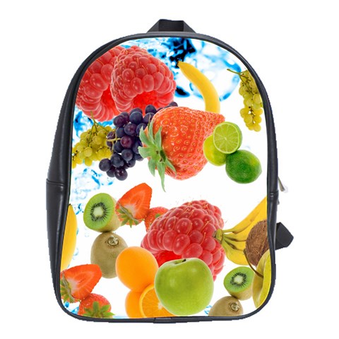 Fruits, Drip, Fruit, Paint, Spring School Bag (Large) from ArtsNow.com Front