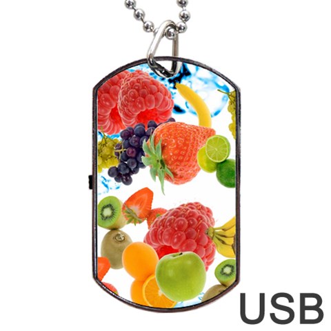 Fruits, Drip, Fruit, Paint, Spring Dog Tag USB Flash (One Side) from ArtsNow.com Front