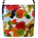 Fruits, Drip, Fruit, Paint, Spring Flap Closure Messenger Bag (S)