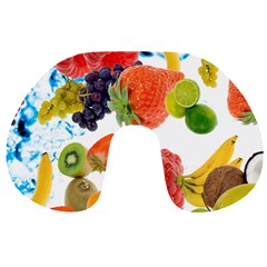 Fruits, Drip, Fruit, Paint, Spring Travel Neck Pillow from ArtsNow.com Front