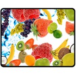 Fruits, Drip, Fruit, Paint, Spring Two Sides Fleece Blanket (Medium)