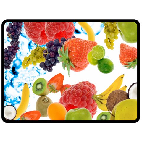 Fruits, Drip, Fruit, Paint, Spring Two Sides Fleece Blanket (Large) from ArtsNow.com 80 x60  Blanket Front