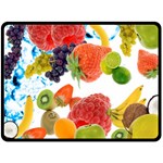 Fruits, Drip, Fruit, Paint, Spring Two Sides Fleece Blanket (Large)