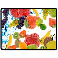 Fruits, Drip, Fruit, Paint, Spring Two Sides Fleece Blanket (Large) from ArtsNow.com 80 x60  Blanket Back