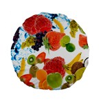 Fruits, Drip, Fruit, Paint, Spring Standard 15  Premium Flano Round Cushions