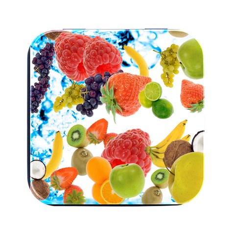 Fruits, Drip, Fruit, Paint, Spring Square Metal Box (Black) from ArtsNow.com Front