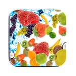 Fruits, Drip, Fruit, Paint, Spring Square Metal Box (Black)