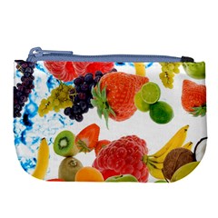 Fruits, Drip, Fruit, Paint, Spring Large Coin Purse from ArtsNow.com Front