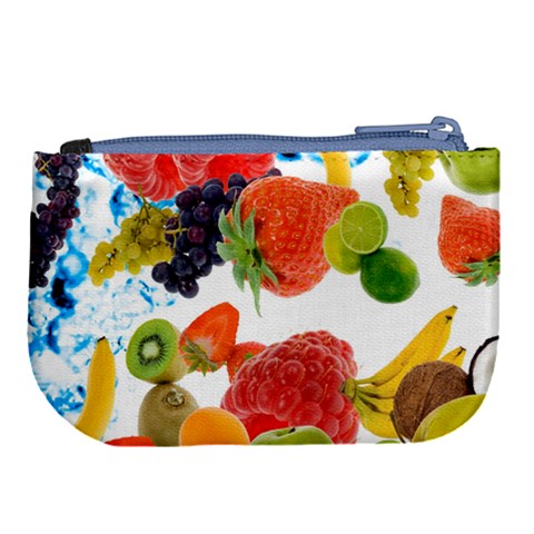 Fruits, Drip, Fruit, Paint, Spring Large Coin Purse from ArtsNow.com Back